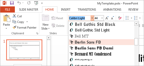 change the font color (text color) in powerpoint 2016 for mac